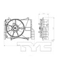 Tyc 624090 Dual Radiator And Condenser Fan Assembly 624090
